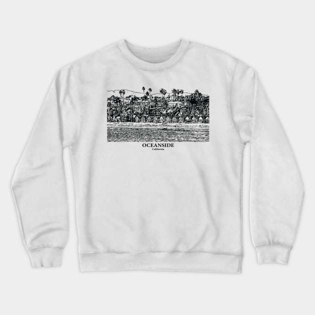 Oceanside - California Crewneck Sweatshirt by Lakeric